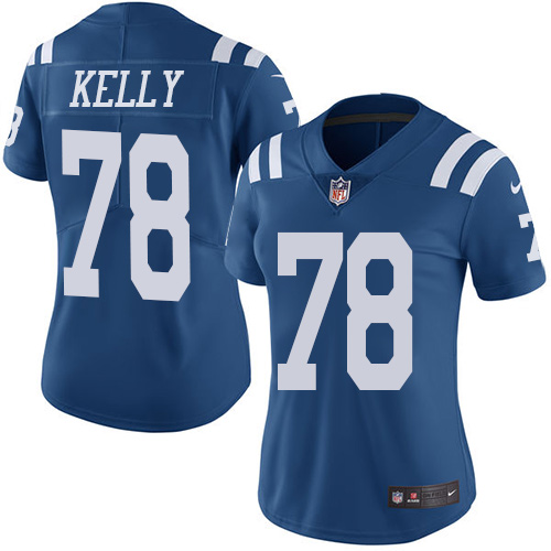 Indianapolis Colts #78 Limited Ryan Kelly Royal Blue Nike NFL Women Rush Vapor Untouchable jersey